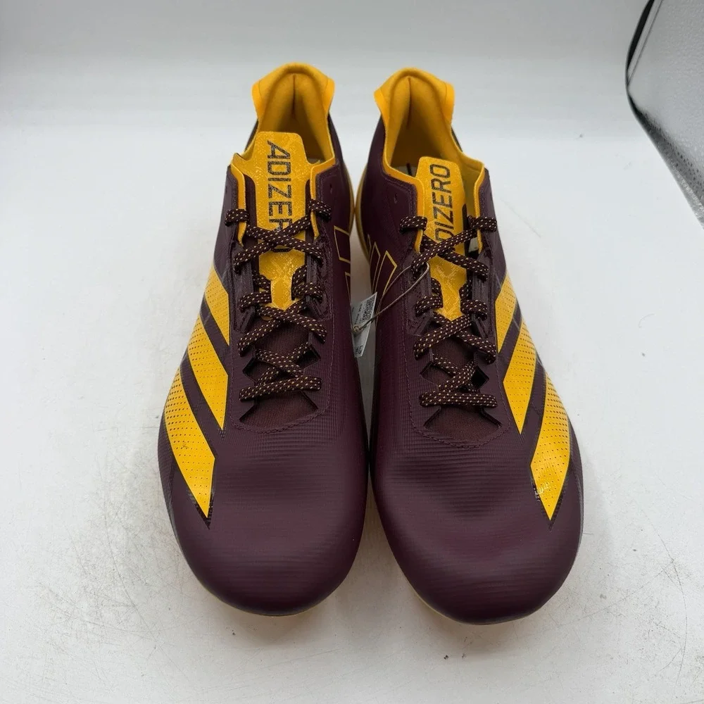Adidas SM adizero Electric Football Cleats Mens Sz 13.5 Burgundy/Gold JQ6498 NWT
